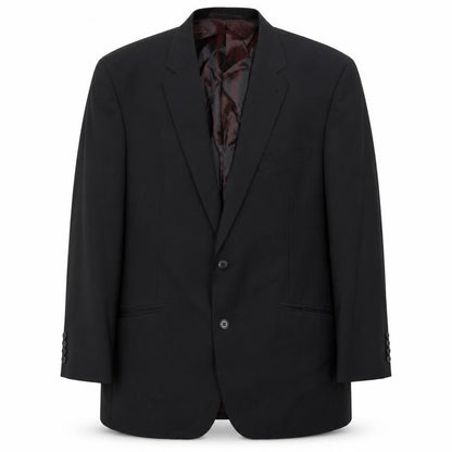 Reine Schurwolle Mens Black Wool Jacket Suit Jacket Size 44 Regular