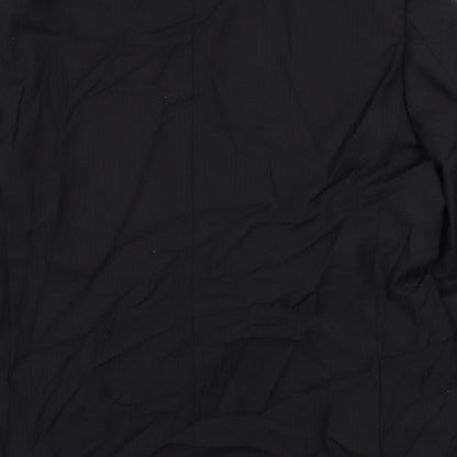 Reine Schurwolle Mens Black Wool Jacket Suit Jacket Size 44 Regular