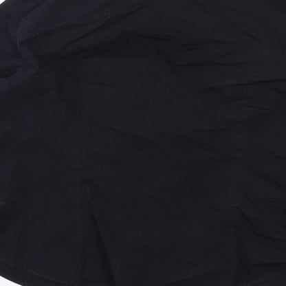 Womens UK Size 14 Marks and Spencer Black Basic Button-Up