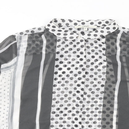 Womens UK Size 14 NEXT Grey Basic Button-Up
