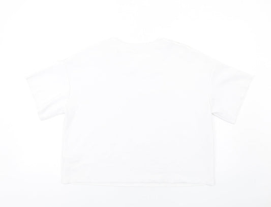 Womens UK Size M Zara White Basic T-Shirt
