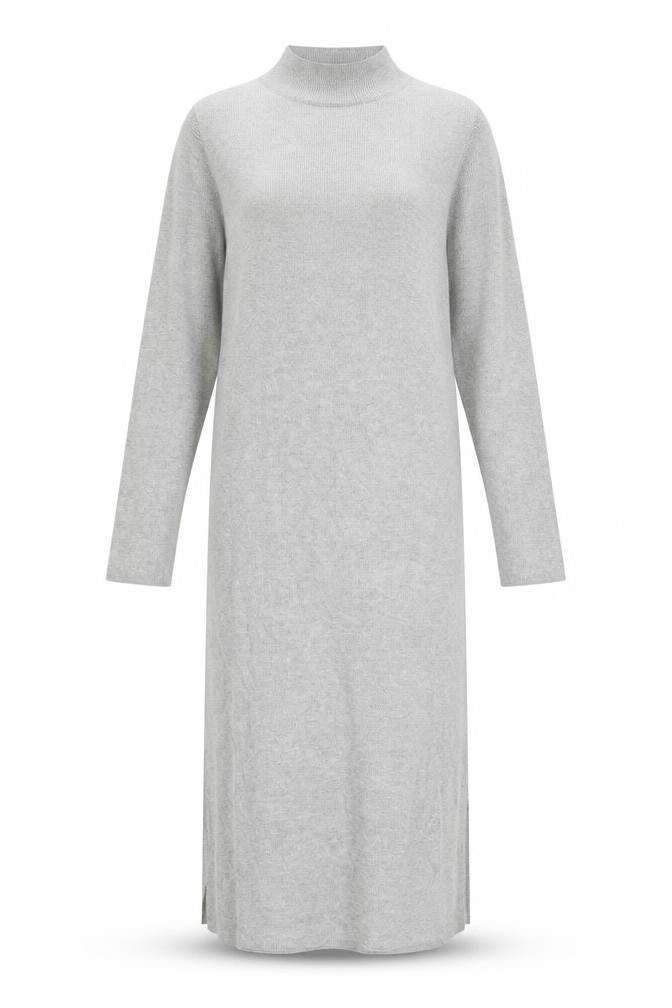 Marks and Spencer Womens Grey Viscose Jumper Dress Size XS Mock Neck Pullover