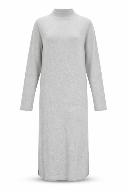 Marks and Spencer Womens Grey Viscose Jumper Dress Size XS Mock Neck Pullover