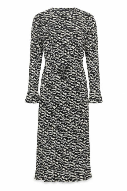 Marks and Spencer Womens Black Geometric Polyester Maxi Size 6 Round Neck Pullover