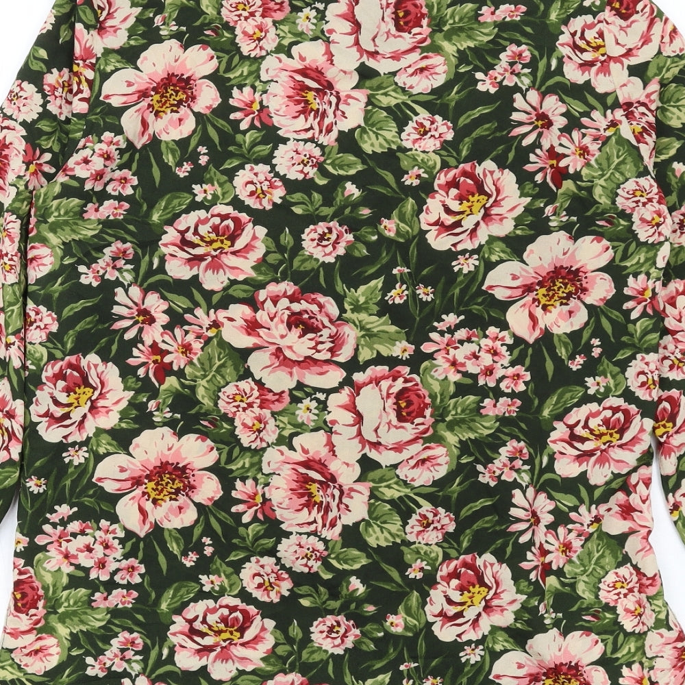 Womens UK Size S Zara Multicoloured Basic Button-Up