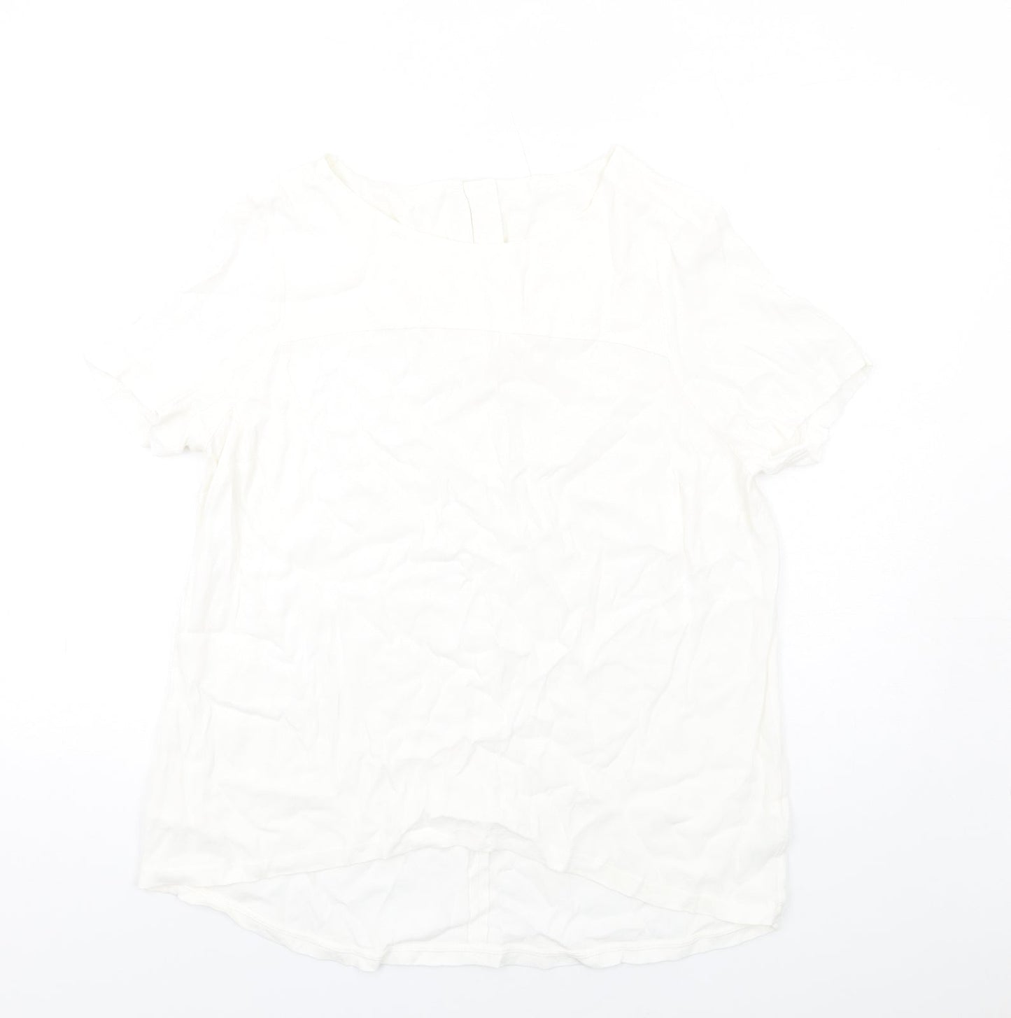 Womens UK Size 16 Marks and Spencer White Basic T-Shirt