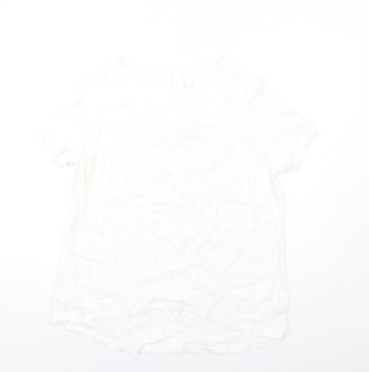 Womens UK Size 16 Marks and Spencer White Basic T-Shirt