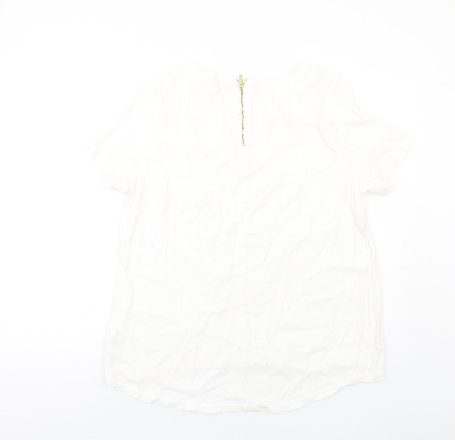 Womens UK Size 16 Marks and Spencer White Basic T-Shirt