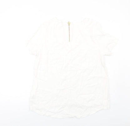Womens UK Size 16 Marks and Spencer White Basic T-Shirt