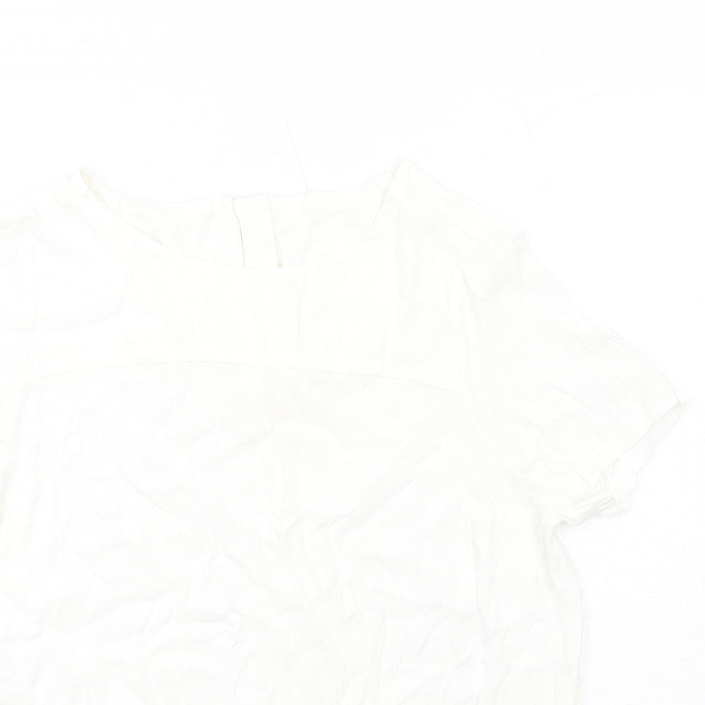 Womens UK Size 16 Marks and Spencer White Basic T-Shirt