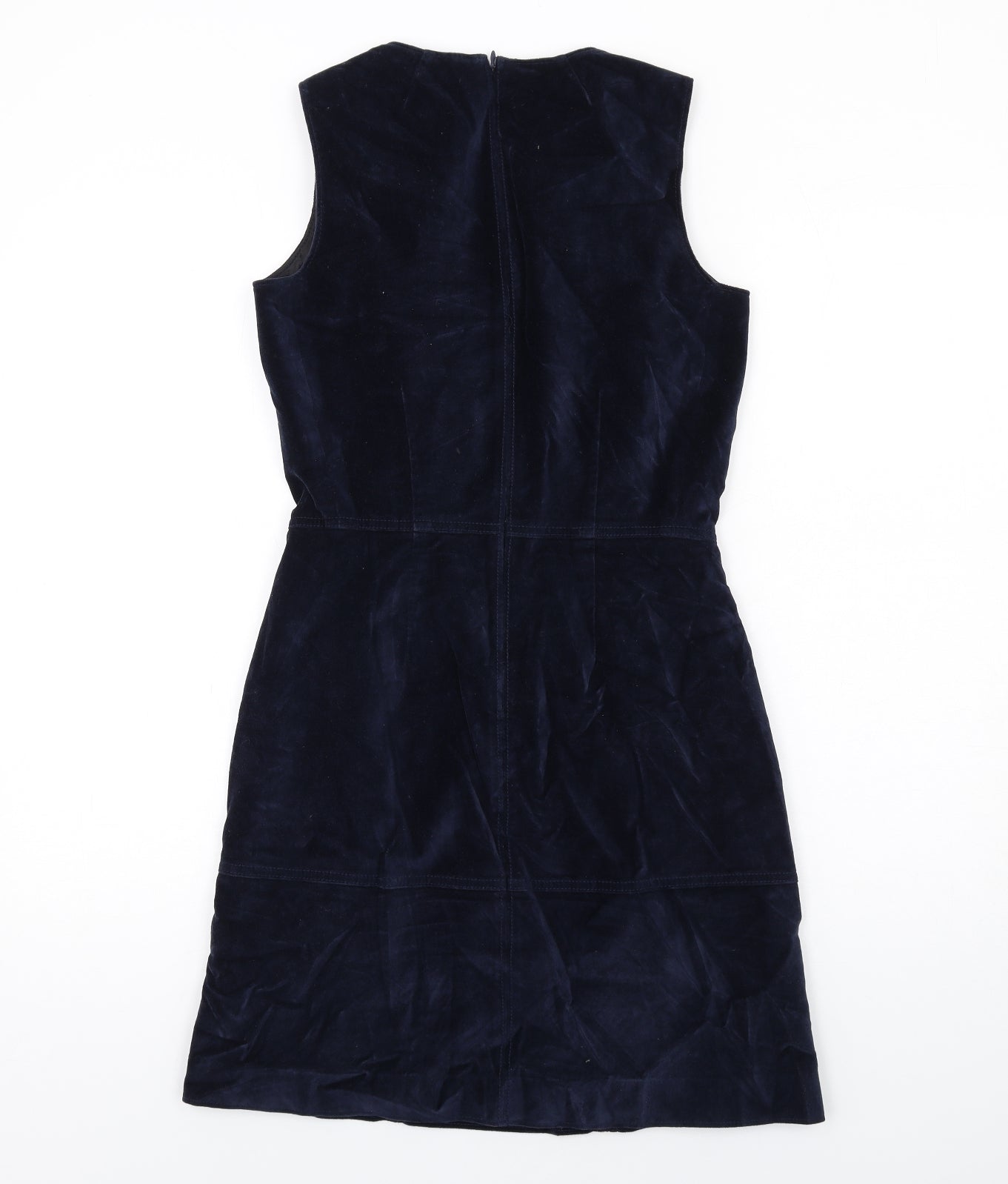 Gap Womens Blue Cotton Shift Size 4 Round Neck Zip