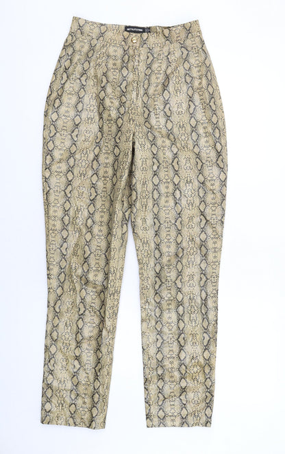 Womens UK Size 8 PRETTYLITTLETHING Regular Fit  Beige Trousers
