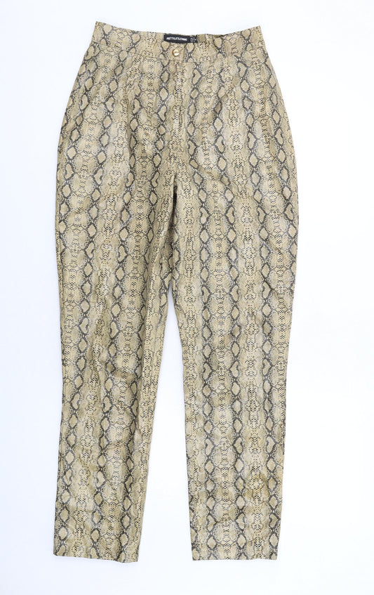 Womens UK Size 8 PRETTYLITTLETHING Regular Fit  Beige Trousers