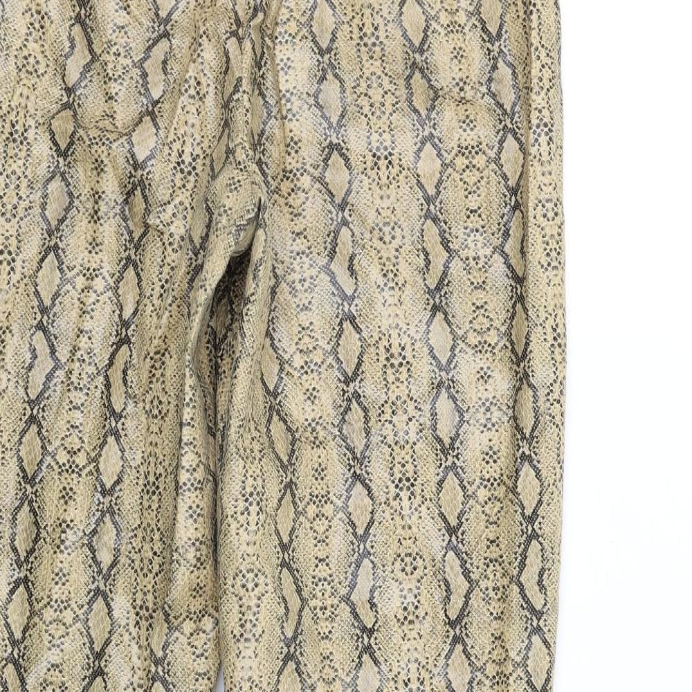 Womens UK Size 8 PRETTYLITTLETHING Regular Fit  Beige Trousers