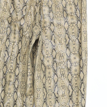 Womens UK Size 8 PRETTYLITTLETHING Regular Fit  Beige Trousers