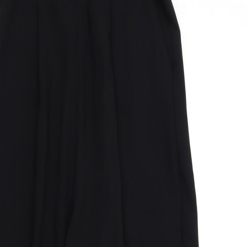 Topshop Womens Black Polyester Jumpsuit One-Piece Size 8 L29 in Zip