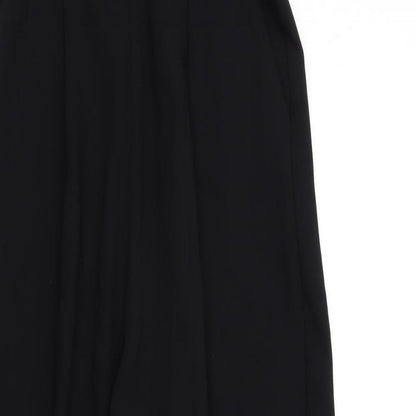 Topshop Womens Black Polyester Jumpsuit One-Piece Size 8 L29 in Zip