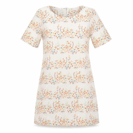 Apricot Womens Multicoloured Floral Polyester A-Line Size 10 Round Neck Zip