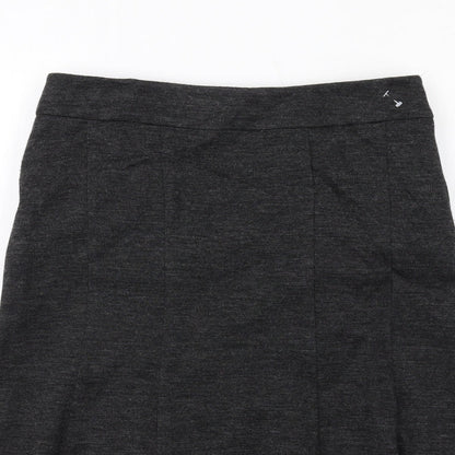 Phase Eight Womens Grey Acrylic Swing Skirt Size 12 Zip
