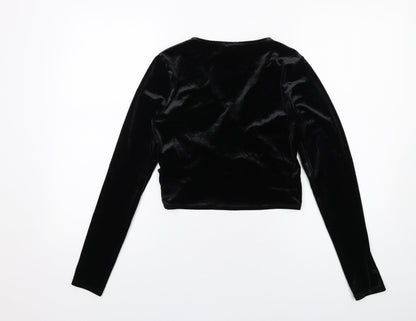 Womens UK Size M H&M Black Basic Blouse