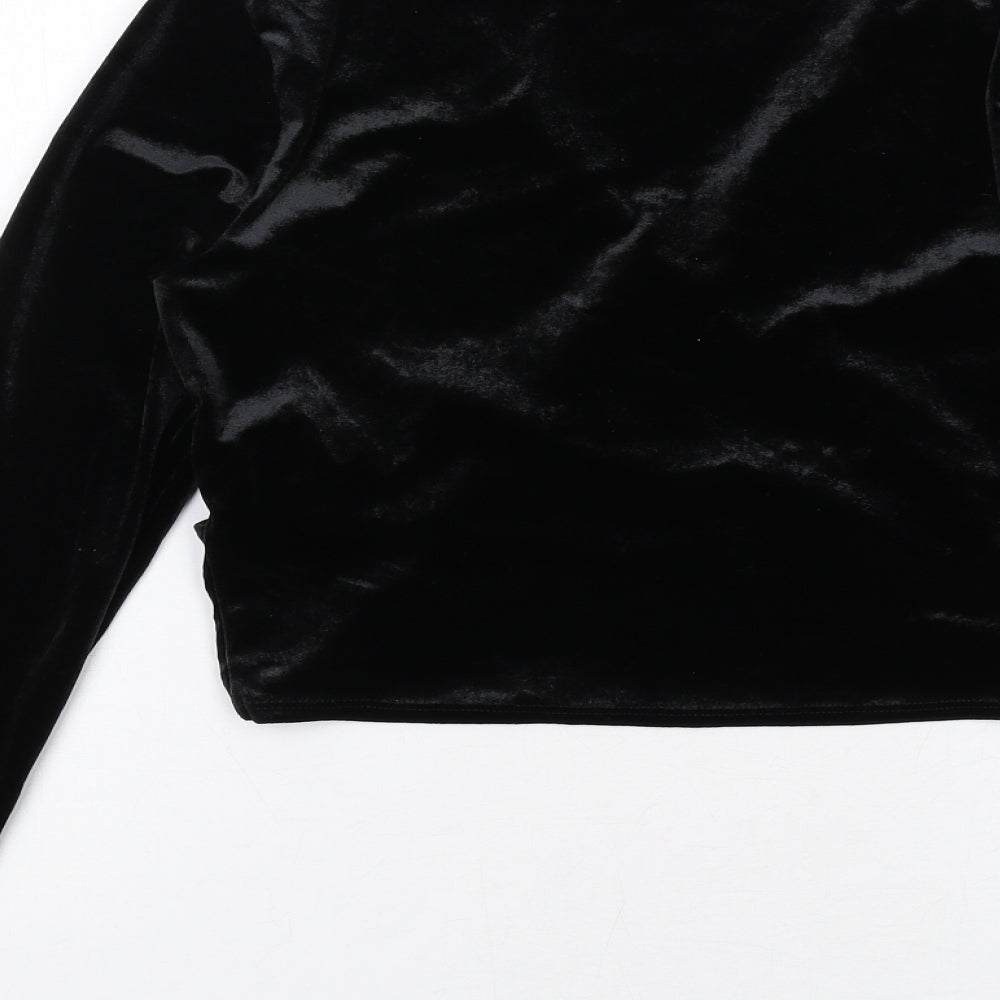 Womens UK Size M H&M Black Basic Blouse