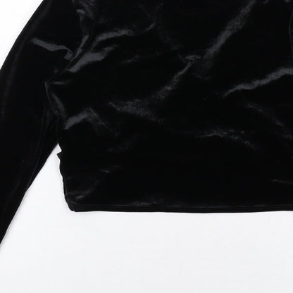 Womens UK Size M H&M Black Basic Blouse