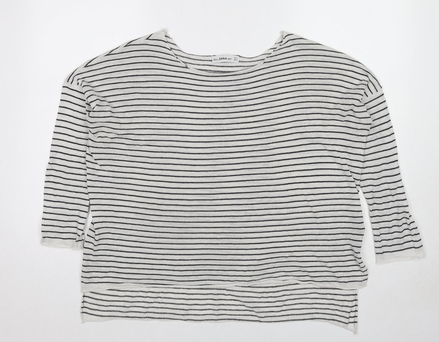 Womens UK Size S Zara White Pullover Jumper