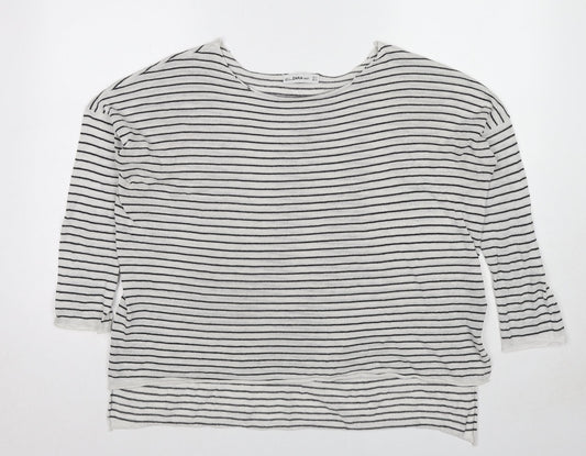 Womens UK Size S Zara White Pullover Jumper