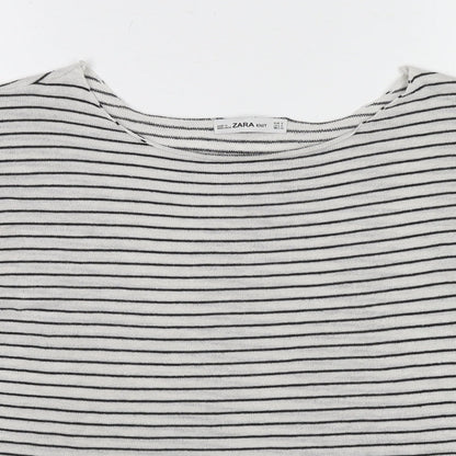 Womens UK Size S Zara White Pullover Jumper