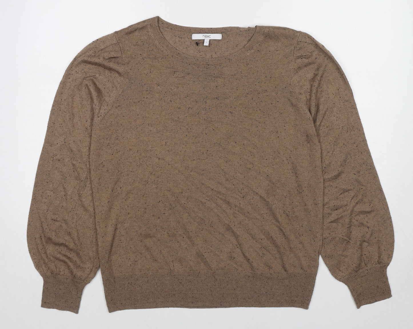 Womens UK Size L NEXT Brown Pullover Jumper
