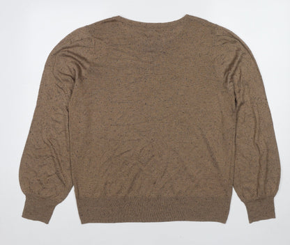 Womens UK Size L NEXT Brown Pullover Jumper