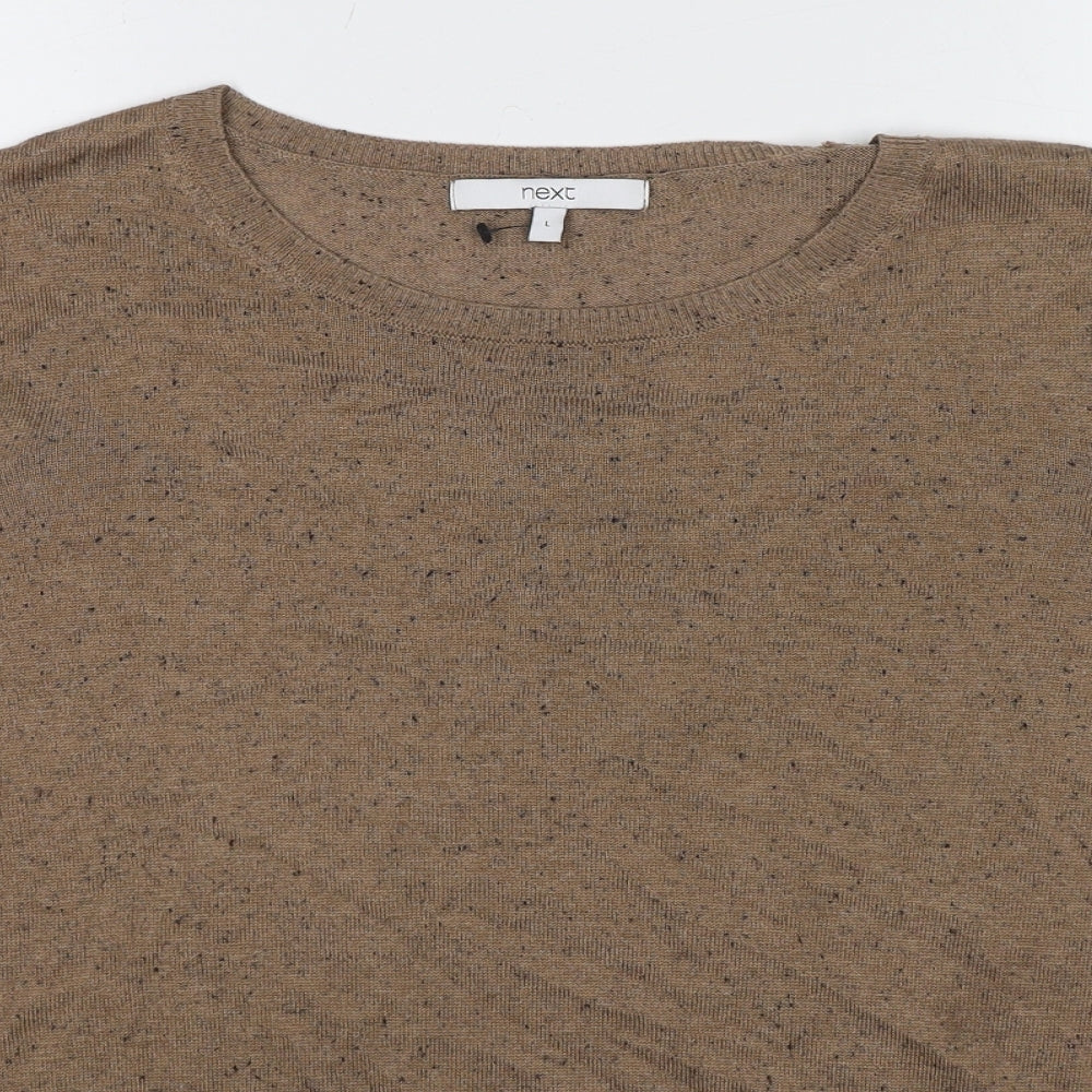 Womens UK Size L NEXT Brown Pullover Jumper