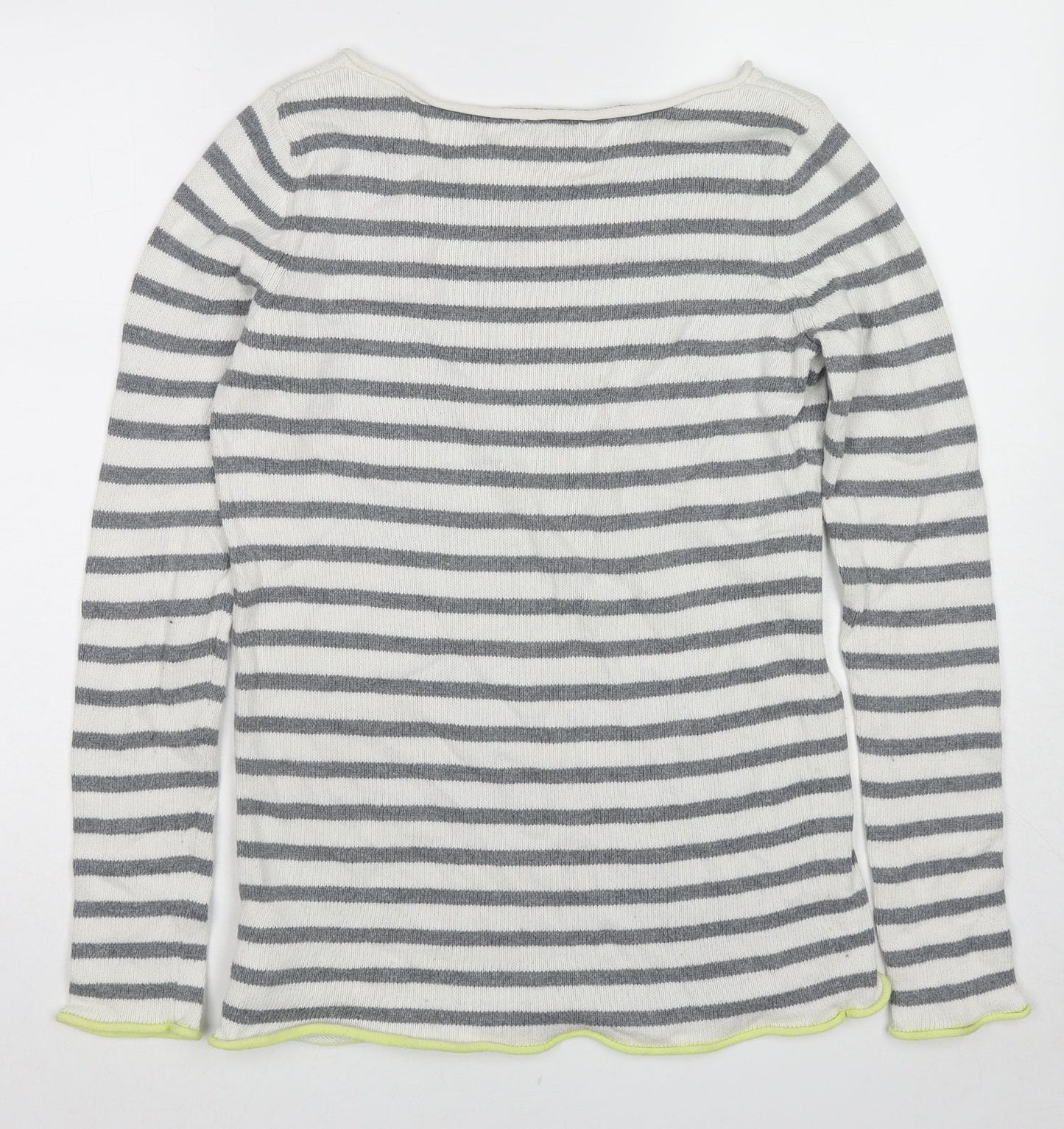 Gap Womens Multicoloured Boat Neck Striped Cotton Pullover Jumper Size S