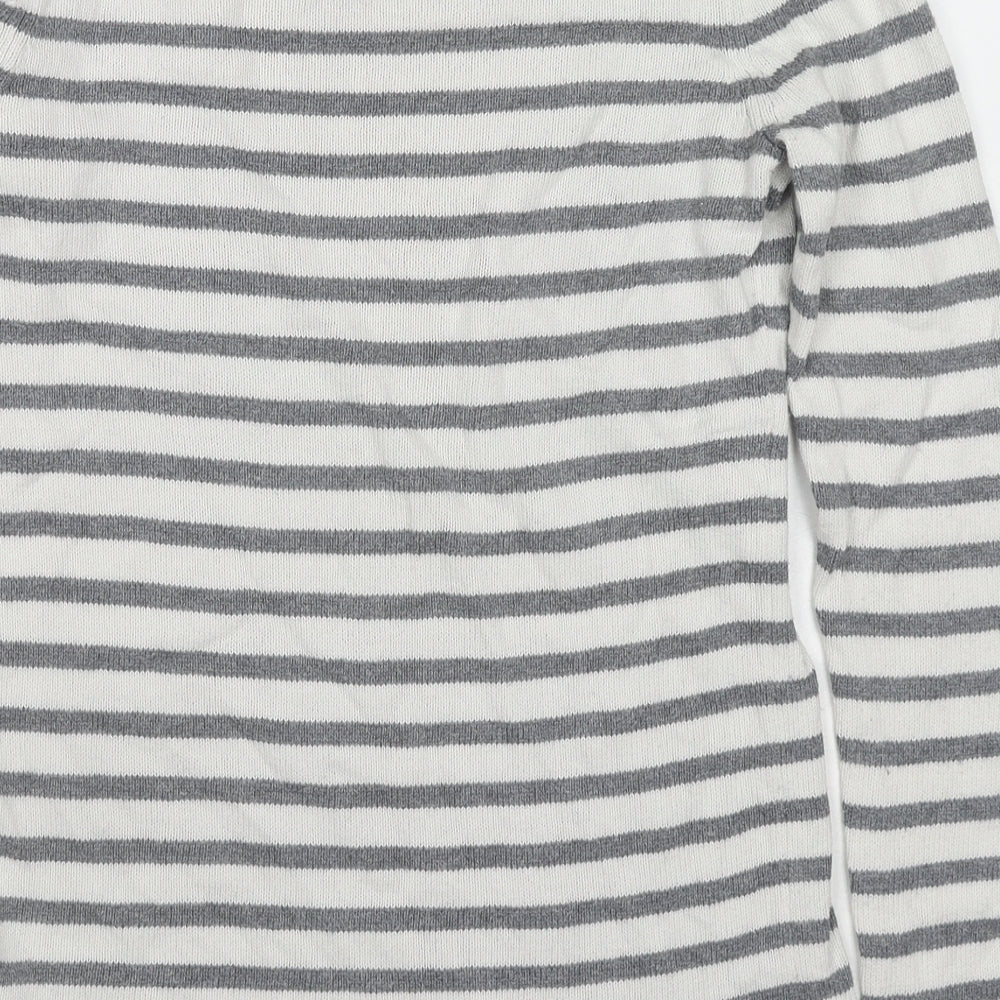 Gap Womens Multicoloured Boat Neck Striped Cotton Pullover Jumper Size S