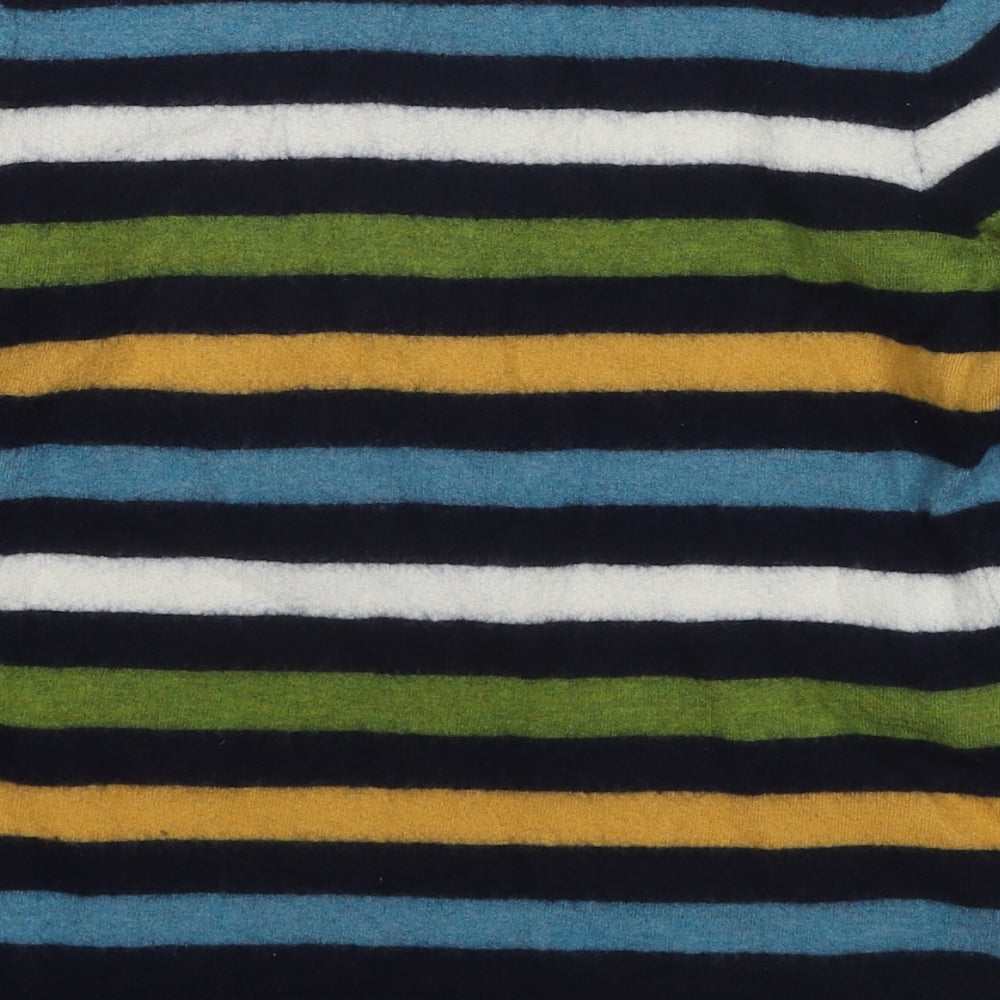 Christian Siriano Womens Multicoloured Crew Neck Striped Wool Pullover Jumper Size M