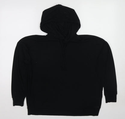 USA Pro Womens Black Polyester Pullover Hoodie Size 10 Pullover