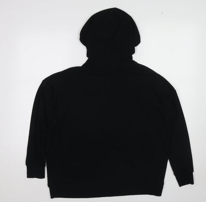 USA Pro Womens Black Polyester Pullover Hoodie Size 10 Pullover
