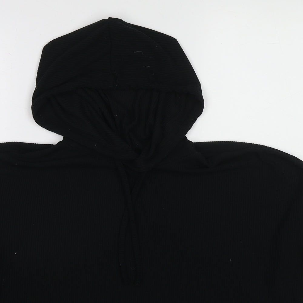 USA Pro Womens Black Polyester Pullover Hoodie Size 10 Pullover