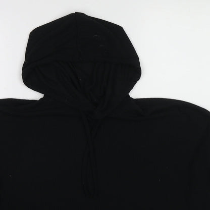 USA Pro Womens Black Polyester Pullover Hoodie Size 10 Pullover