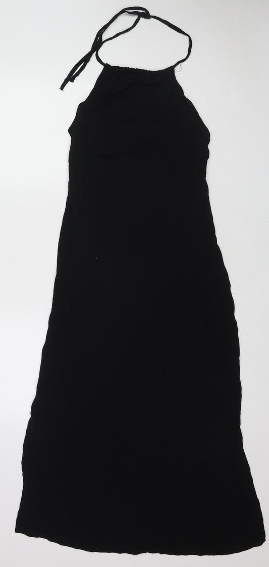 Cotton On Womens Black Polyester Maxi Size S Halter Pullover