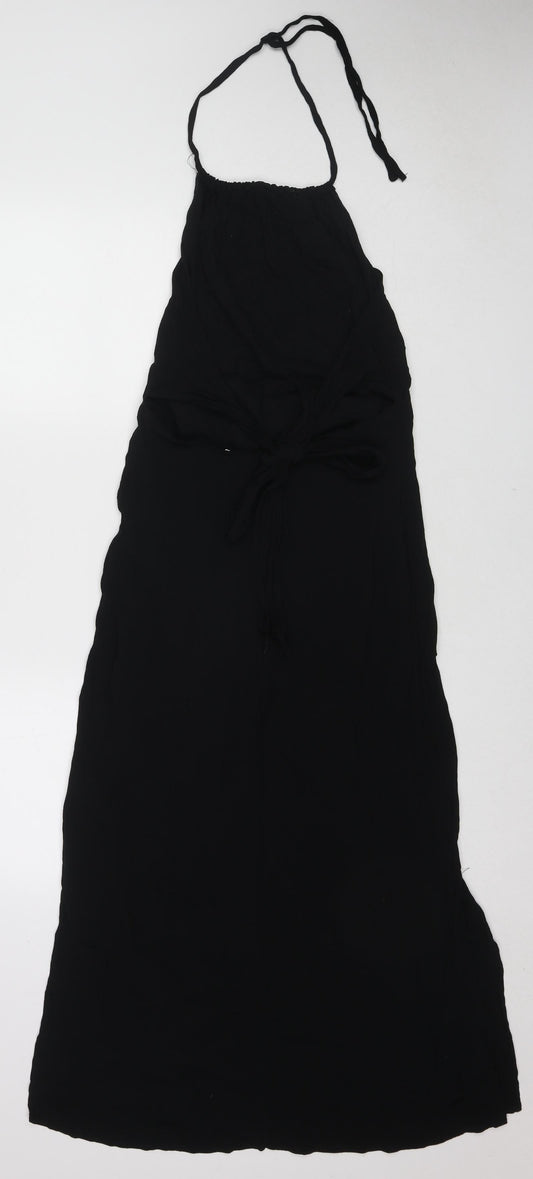 Cotton On Womens Black Polyester Maxi Size S Halter Pullover