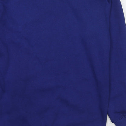 PRETTYLITTLETHING Womens Blue Cotton Pullover Sweatshirt Size S