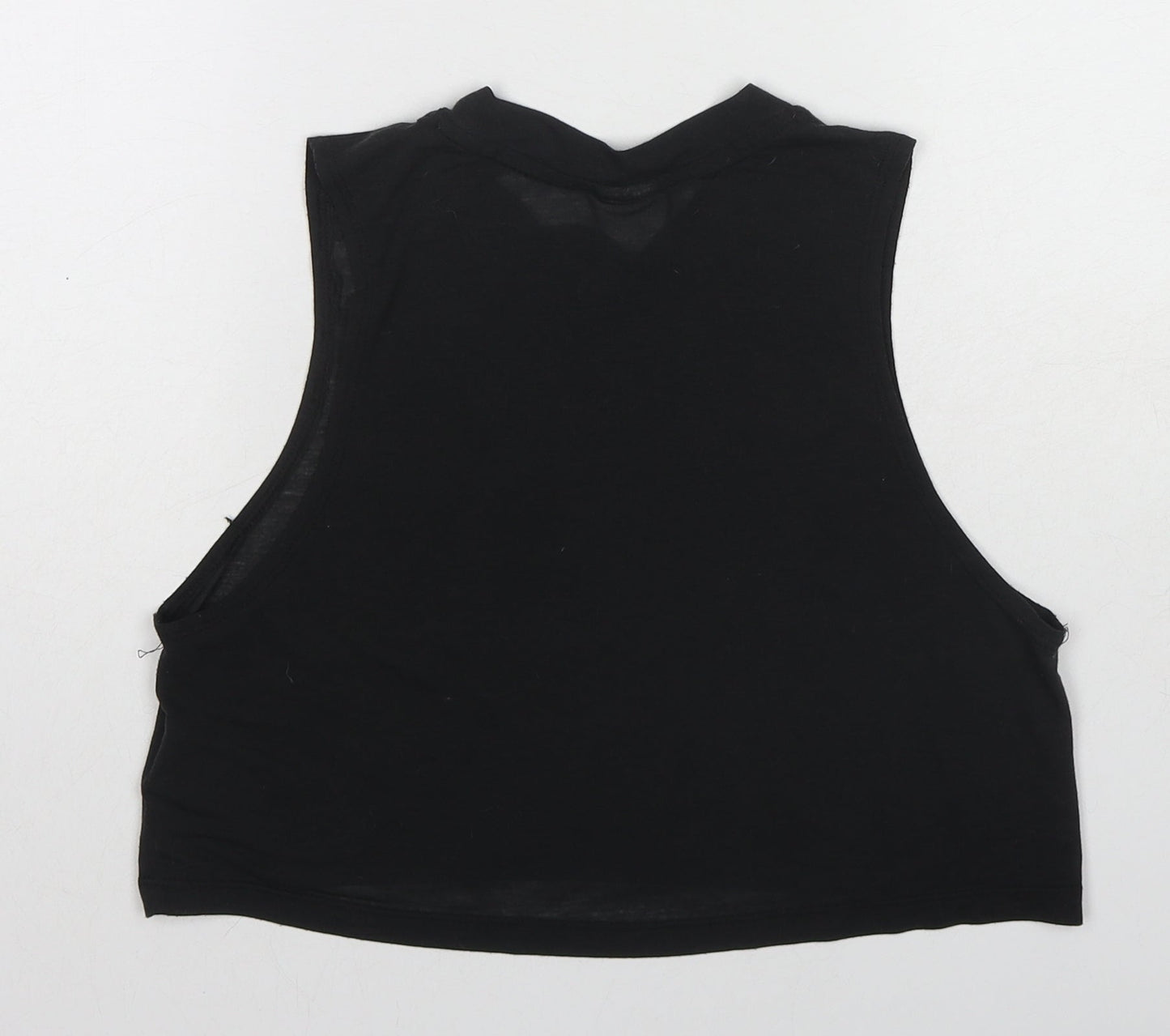 Womens UK Size S H&M Black Cropped Tank