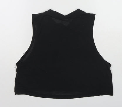 Womens UK Size S H&M Black Cropped Tank