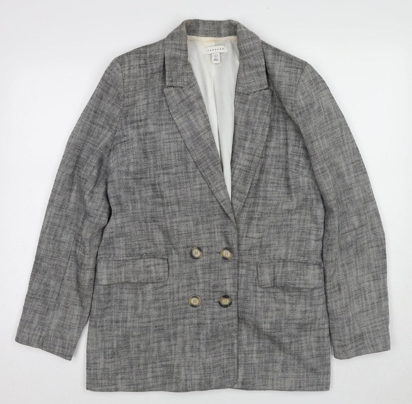 Womens UK Size 10 Topshop Black Jacket