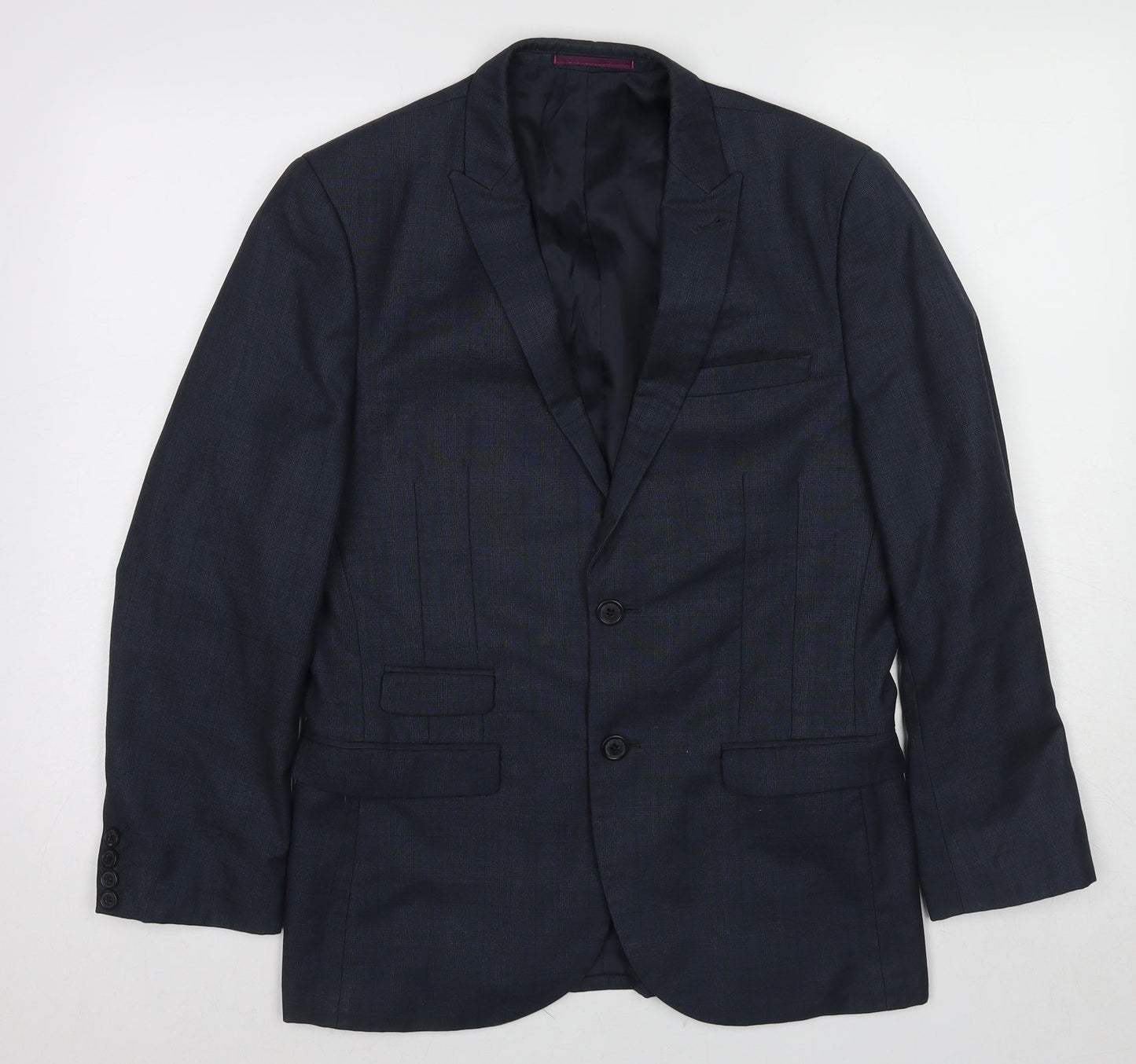 Mens UK Size 38 One Six 5ive Regular Blue Suit Jacket
