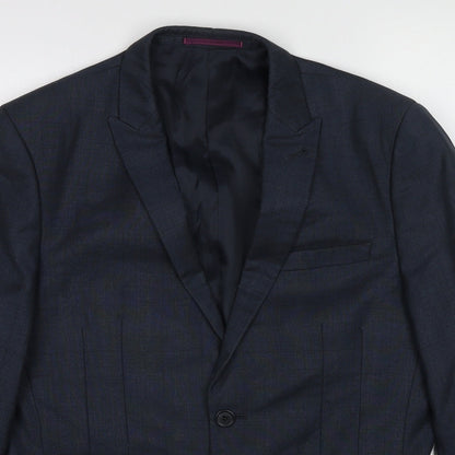Mens UK Size 38 One Six 5ive Regular Blue Suit Jacket