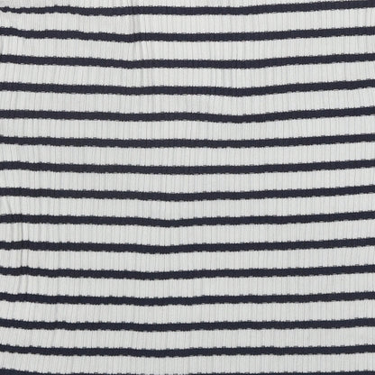 Womens UK Size XS H&M Blue Cropped Button-Up