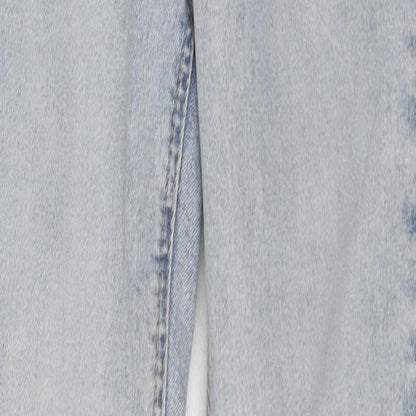 Topshop Womens Blue Cotton Skinny Jeans Size 26 in L32 in Regular Zip