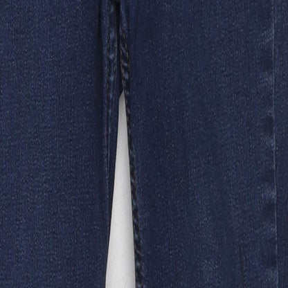 New Look Womens Blue Cotton Skinny Jeans Size 8 L24 in Slim Zip